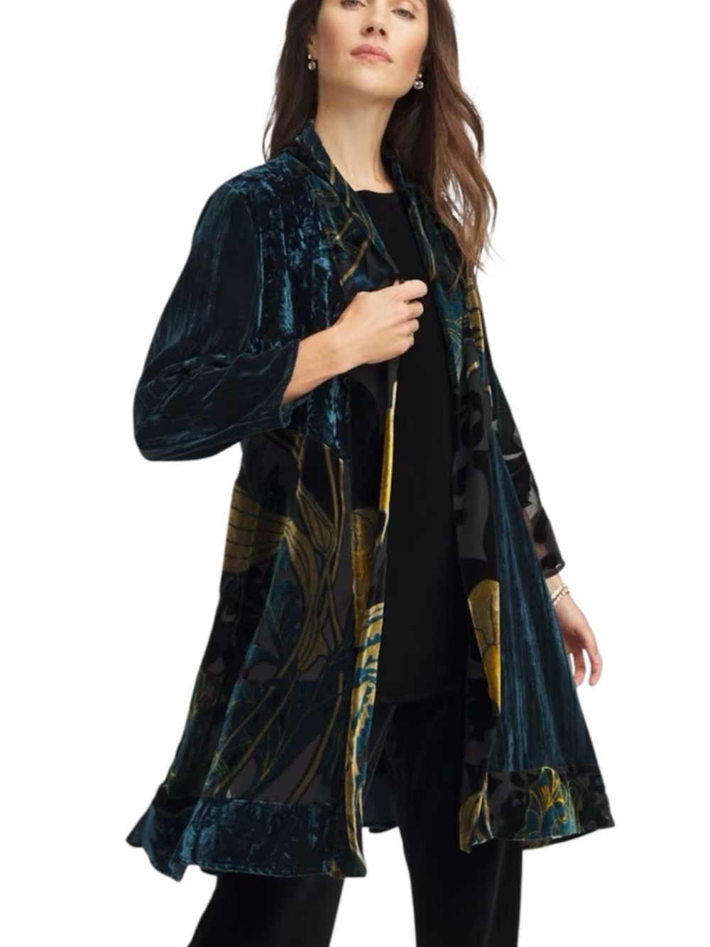 Chico’s Travelers™ Collection
Floral Burnout Kimono Jacket